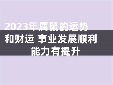 2023年属鼠的运势和财运 事业发展顺利能力有提升