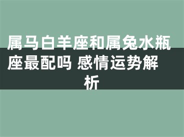 属马白羊座和属兔水瓶座最配吗 感情运势解析