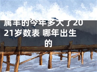 属羊的今年多大了2021岁数表 哪年出生的