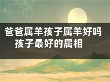 爸爸属羊孩子属羊好吗  孩子最好的属相