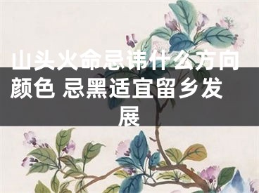 山头火命忌讳什么方向颜色 忌黑适宜留乡发展