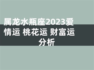 属龙水瓶座2023爱情运 桃花运 财富运分析