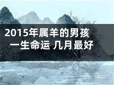 2015年属羊的男孩一生命运 几月最好