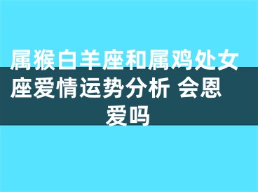 属猴白羊座和属鸡处女座爱情运势分析 会恩爱吗