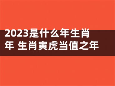 2023是什么年生肖年 生肖寅虎当值之年