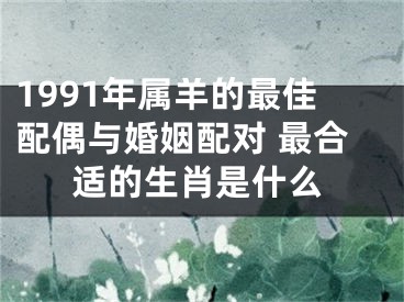 1991年属羊的最佳配偶与婚姻配对 最合适的生肖是什么