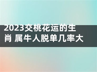 2023交桃花运的生肖 属牛人脱单几率大