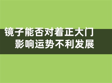 镜子能否对着正大门 影响运势不利发展