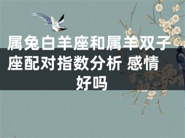 属兔白羊座和属羊双子座配对指数分析 感情好吗