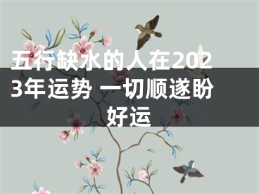 五行缺水的人在2023年运势 一切顺遂盼好运