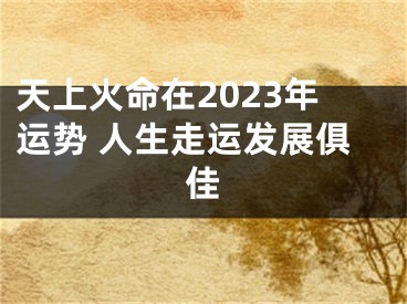 天上火命在2023年运势 人生走运发展俱佳