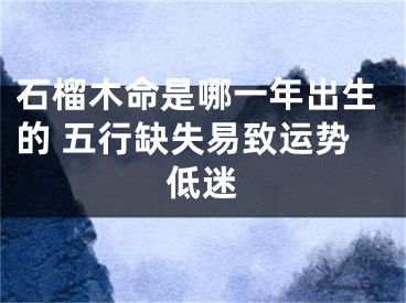 石榴木命是哪一年出生的 五行缺失易致运势低迷