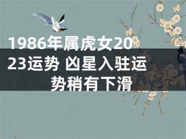 1986年属虎女2023运势 凶星入驻运势稍有下滑