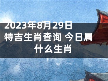 2023年8月29日特吉生肖查询 今日属什么生肖