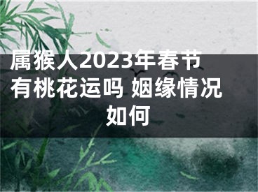 属猴人2023年春节有桃花运吗 姻缘情况如何