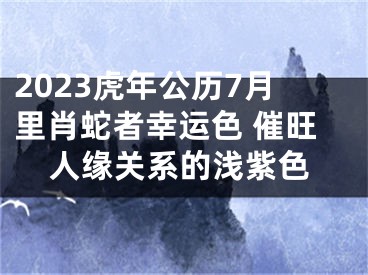 2023虎年公历7月里肖蛇者幸运色 催旺人缘关系的浅紫色