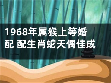 1968年属猴上等婚配 配生肖蛇天偶佳成