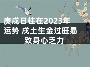 庚戌日柱在2023年运势 戌土生金过旺易致身心乏力