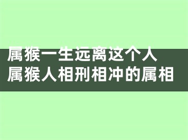 属猴一生远离这个人 属猴人相刑相冲的属相