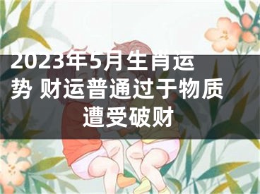 2023年5月生肖运势 财运普通过于物质遭受破财