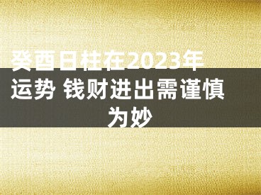 癸酉日柱在2023年运势 钱财进出需谨慎为妙