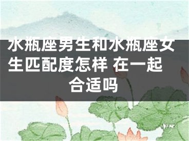 水瓶座男生和水瓶座女生匹配度怎样 在一起合适吗