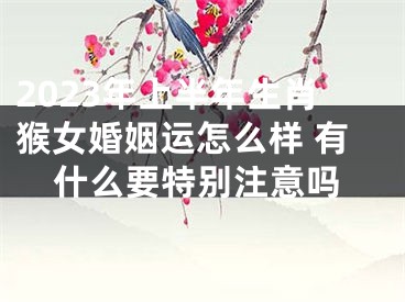 2023年上半年生肖猴女婚姻运怎么样 有什么要特别注意吗