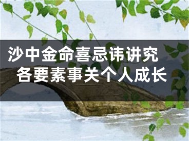 沙中金命喜忌讳讲究 各要素事关个人成长