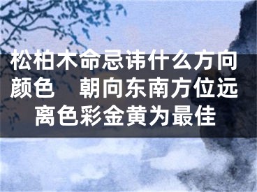 松柏木命忌讳什么方向颜色　朝向东南方位远离色彩金黄为最佳