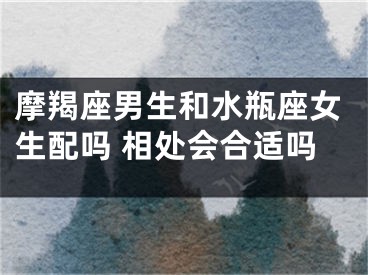 摩羯座男生和水瓶座女生配吗 相处会合适吗