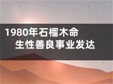 1980年石榴木命 生性善良事业发达