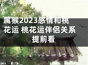 属猴2023感情和桃花运 桃花运伴侣关系提前看