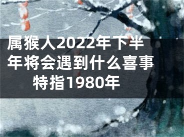 属猴人2022年下半年将会遇到什么喜事 特指1980年