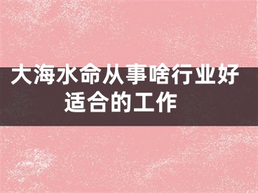 大海水命从事啥行业好 适合的工作