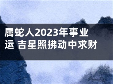 属蛇人2023年事业运 吉星照拂动中求财