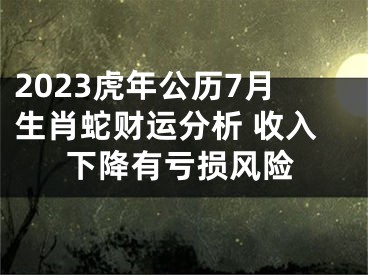 2023虎年公历7月生肖蛇财运分析 收入下降有亏损风险