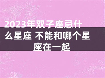 2023年双子座忌什么星座 不能和哪个星座在一起