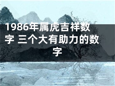 1986年属虎吉祥数字 三个大有助力的数字