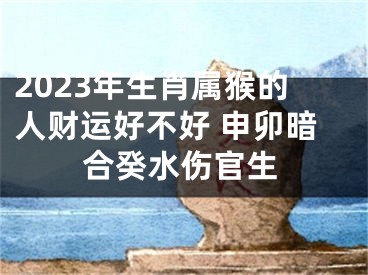 2023年生肖属猴的人财运好不好 申卯暗合癸水伤官生