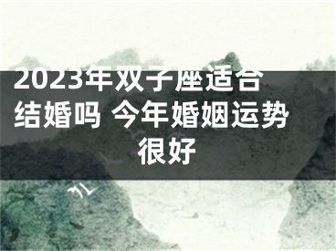 2023年双子座适合结婚吗 今年婚姻运势很好