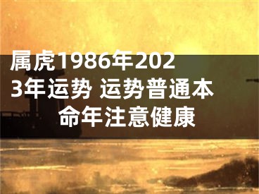 属虎1986年2023年运势 运势普通本命年注意健康