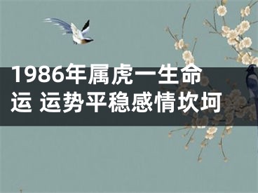 1986年属虎一生命运 运势平稳感情坎坷