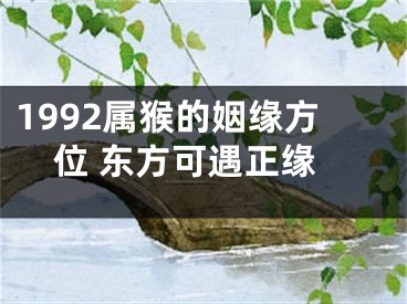 1992属猴的姻缘方位 东方可遇正缘