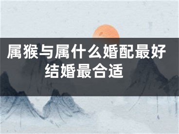 属猴与属什么婚配最好 结婚最合适