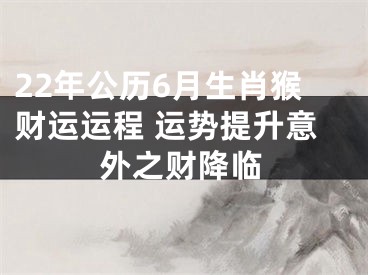 22年公历6月生肖猴财运运程 运势提升意外之财降临