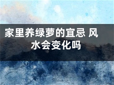 家里养绿萝的宜忌 风水会变化吗