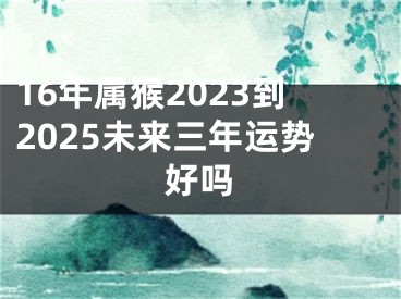 16年属猴2023到2025未来三年运势好吗