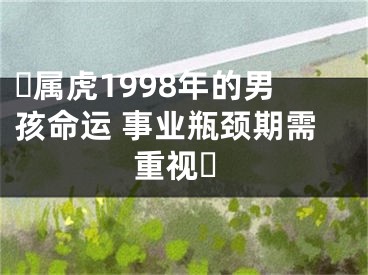 ‌属虎1998年的男孩命运 事业瓶颈期需重视‌