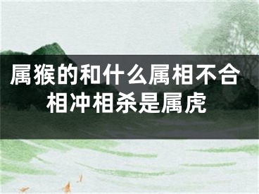 属猴的和什么属相不合相冲相杀是属虎