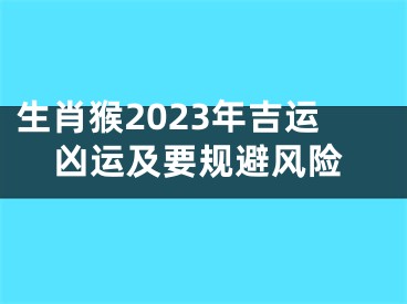 生肖猴2023年吉运凶运及要规避风险